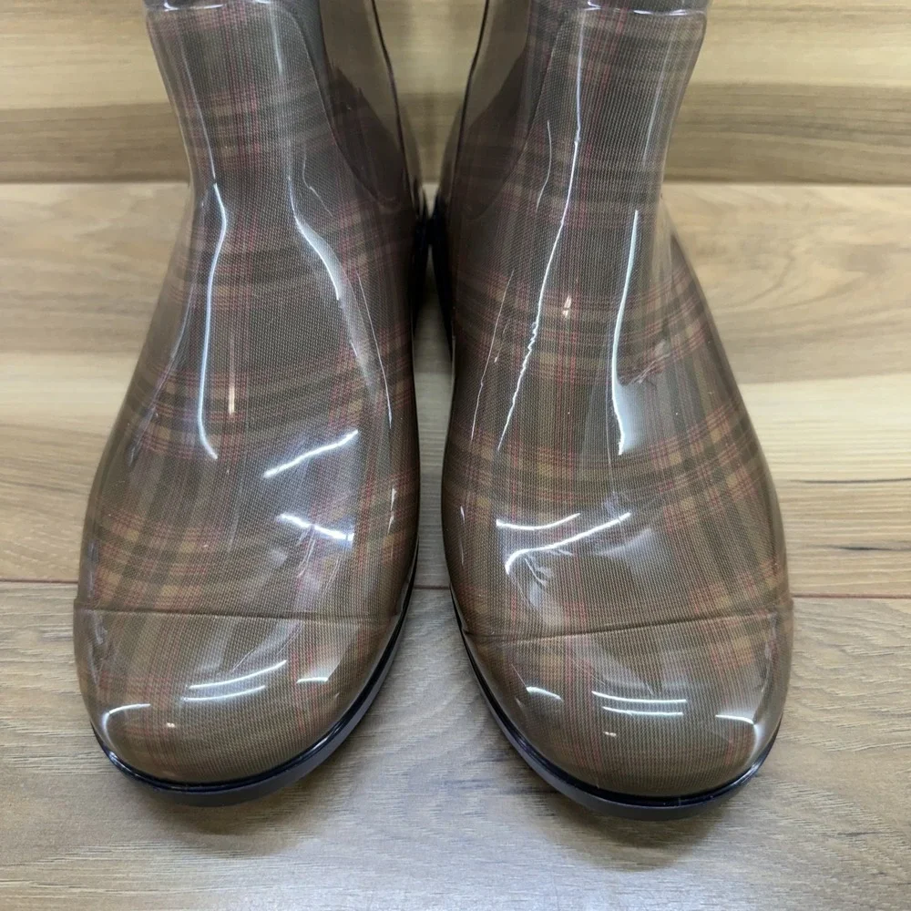 UGG Shaye Rain Boots Womens 6 Plaid Waterproof Rall Rubber Festival‎ Slip On